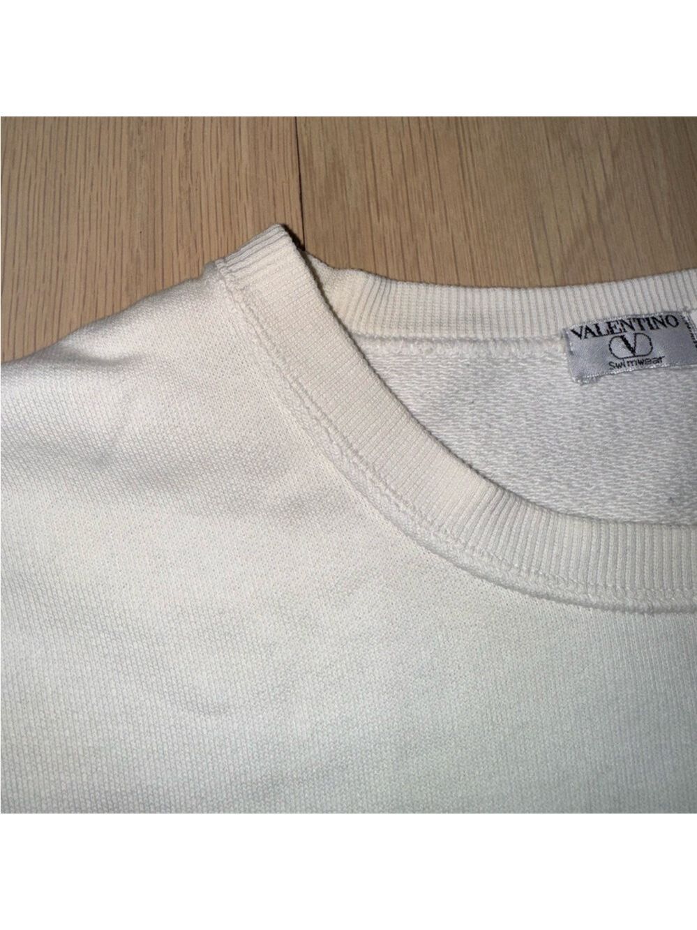 Valentino Swimwear Vintage Off White Sweatshirt Size Large - Picture 8 of 11